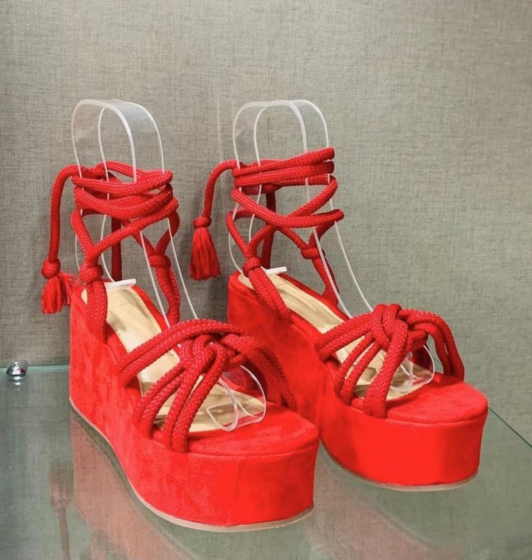 2024 Summer New Platform Wedge Sandals for Women Fashion Round $26.99 Dana Fashion Color: Red Shoe Size: 42 Heel Height: High (5cm-8cm) With Platforms: Yes Platform Height: 3-5cm Sandal Type: basic Occasion: Casual Upper Material: PU Outsole Material: RUB