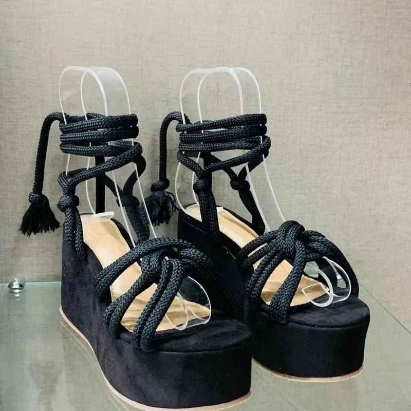 2024 Summer New Platform Wedge Sandals for Women Fashion Round $26.99 Dana Fashion Color: Red Shoe Size: 42 Heel Height: High (5cm-8cm) With Platforms: Yes Platform Height: 3-5cm Sandal Type: basic Occasion: Casual Upper Material: PU Outsole Material: RUB