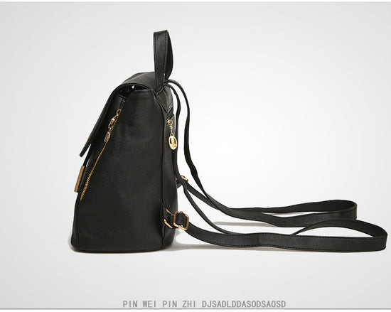 Women Backpack High Quality PU Leather Mochila Escolar School Bags For Teenagers Girls Top-handle Backpacks Herald Fashion - Dana Fashion