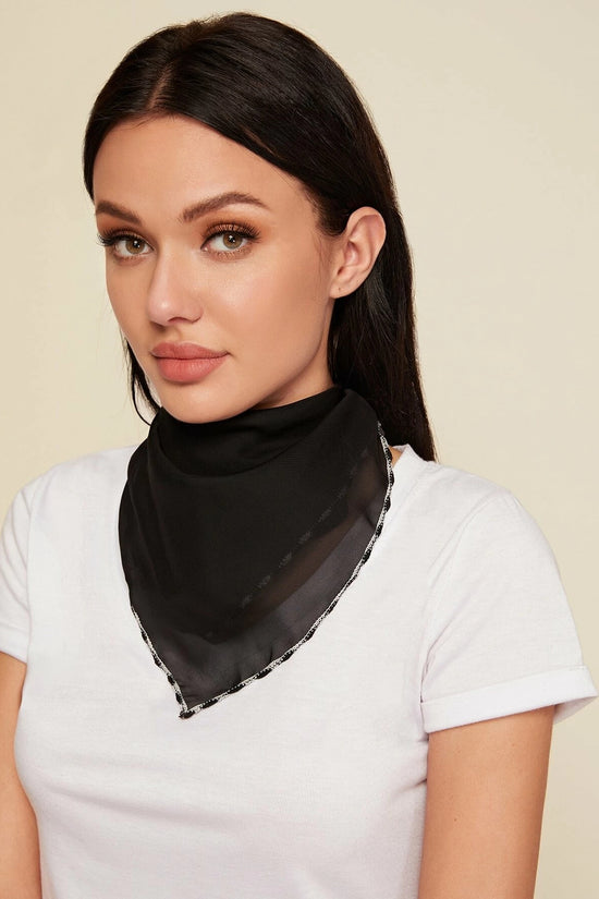 Hanging Ear Thin Face-covering Scarf Triangle Veil Scarf