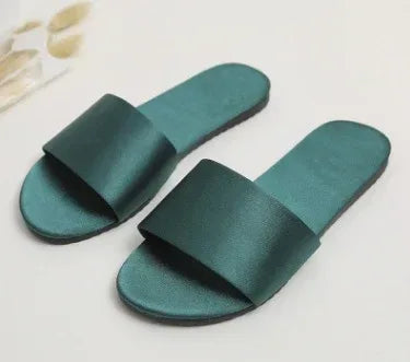 Satin red slippers - DanaFashionstore
