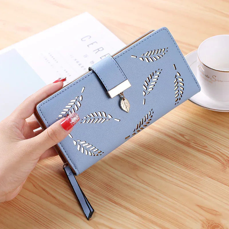Women's wallet hollow leaf card package - DanaFashionstore