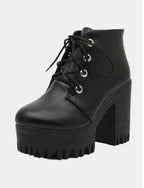 High-heel chunky heel ankle boots - DanaFashionstore