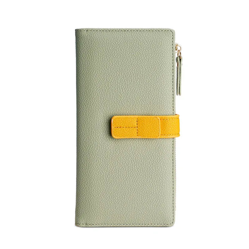 Long Multiple Card Slots Zipper Bag Buckle Korean Style High Sense Women's Wallet - DanaFashionstore