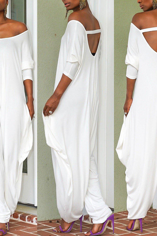 Oversized loose casual jumpsuit