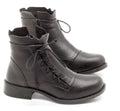 Lace low heel boots lace up Martin boots - DanaFashionstore