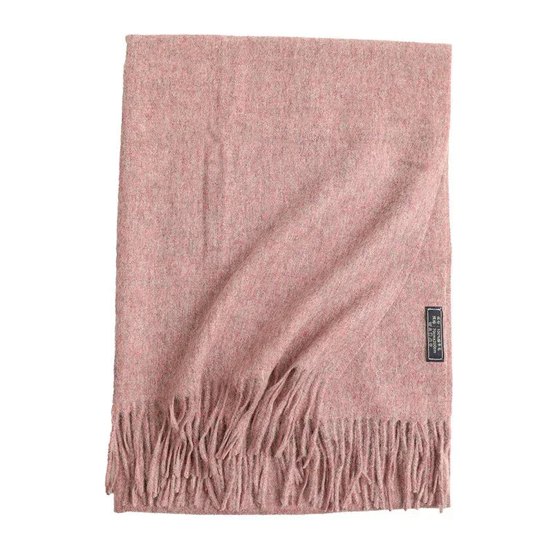 New Solid Color Wool Long Beard Warm Tassel Scarf Thick - DanaFashionstore