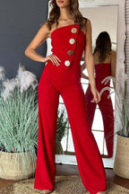 Tube Top Irregular Design Jumpsuit 2026 - Loose Casual Jumpsuit - DanaFashionstore