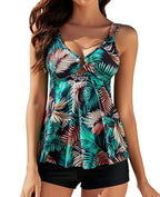 Women's Two-piece Swimsuit Plus Size Printed Suspender Skirt Boxer Bikini - DanaFashionstore