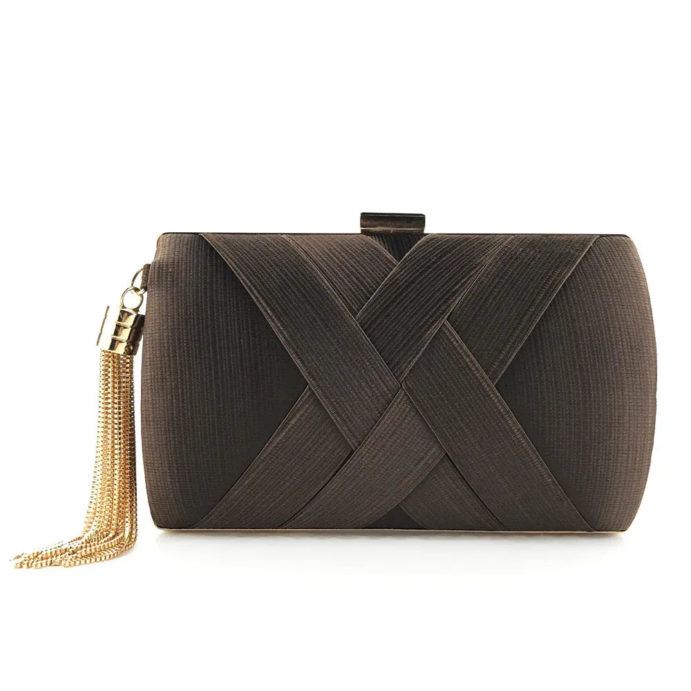 Dinner Satin Fashion Tassel Clutch - DanaFashionstore