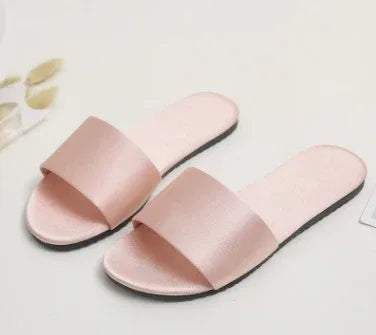 Satin red slippers - DanaFashionstore
