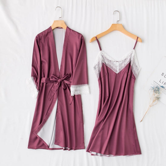 Ice silk strapless nightgown - Dana Fashion