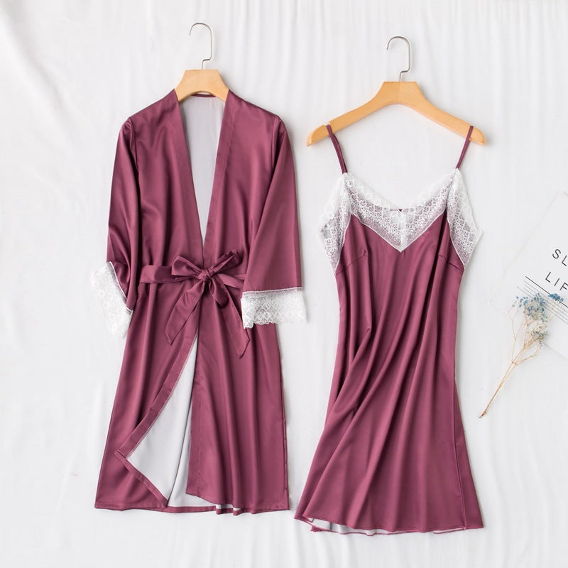 Ice silk strapless nightgown - Dana Fashion