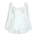 Women Jumpsuit Short Puff Sleeve Fashion Ruffle Shorts - DanaFashionstore