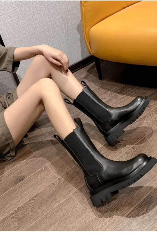 Cheisey short boots leather thick soled Martin boots