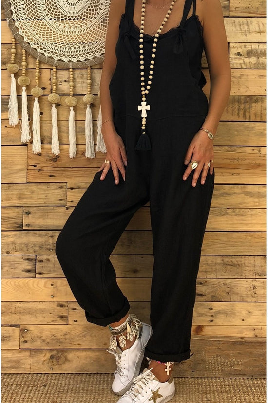 Loose suspender jumpsuit plus size overalls