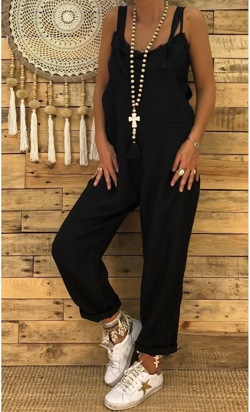 Plus Size Suspender Jumpsuit 2026 - Loose Overalls for Women - DanaFashionstore