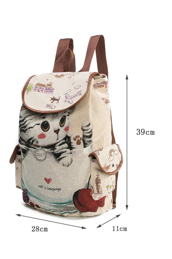 LOVELY CAT DRAWSTRING BACKPACK - DanaFashionstore