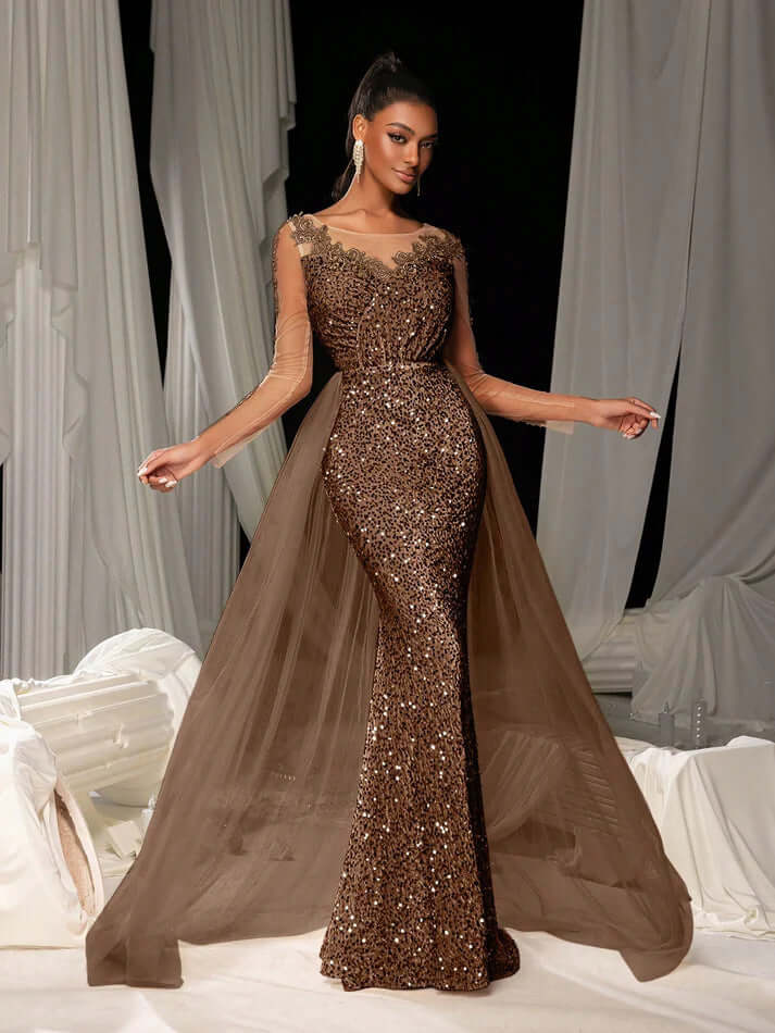 Women's Dance Lace Party Evening Dress $73.04 Dana Fashion Color: Dark Brown Size: L Women's clothing Product information: Color: dark brown, black, dark green, gold, pink Waist Type: Mid waist Size: S,M,L,XL,XXL,XXXL Skirt length: long skirt Fabric name: