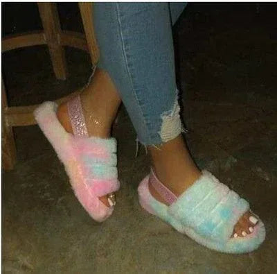 Open-toe slippers with thick bottom muffins - DanaFashionstore