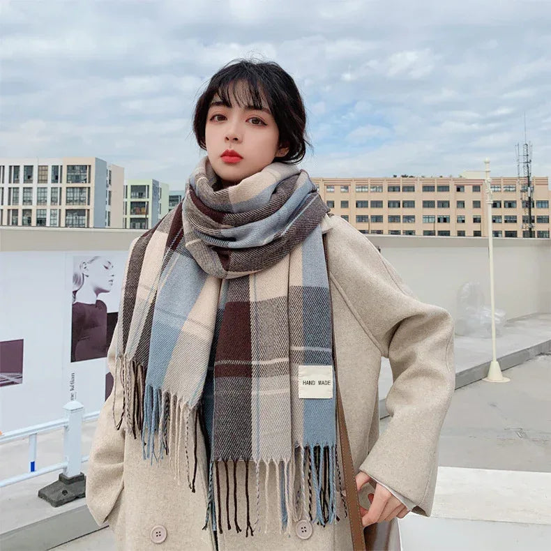 Scarf Female Winter Korean Version of The Wild British Classic - DanaFashionstore