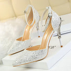 High metallic and sequined heels - DanaFashionstore