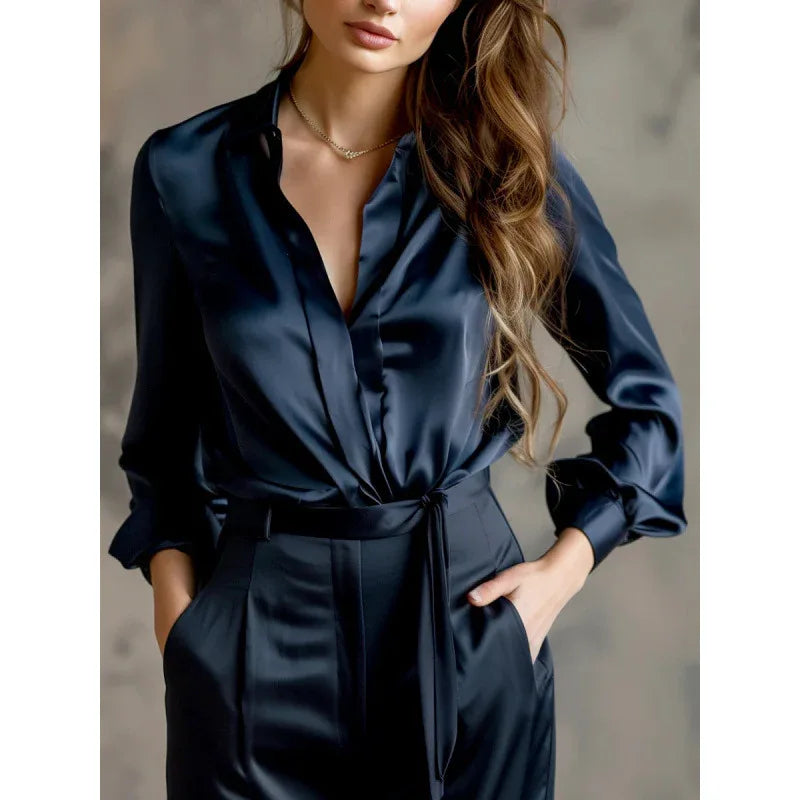 Solid-color Casual Loose-fit Women's Shirt - DanaFashionstore