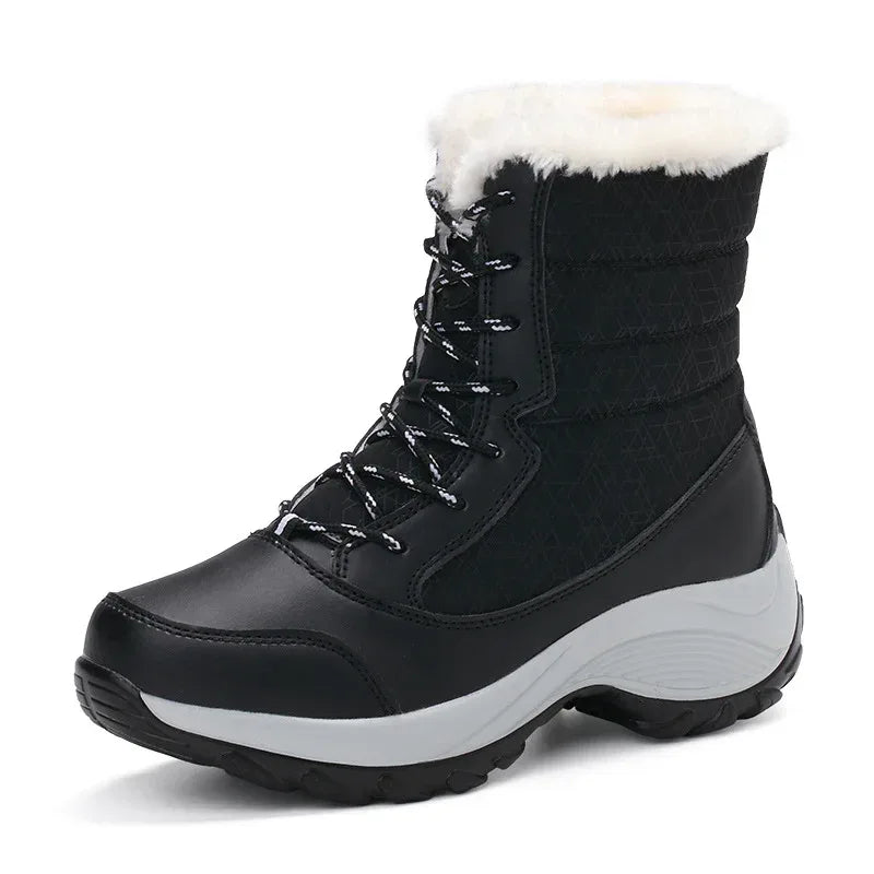 Plus velvet high-top women's shoes waterproof snow boots - DanaFashionstore