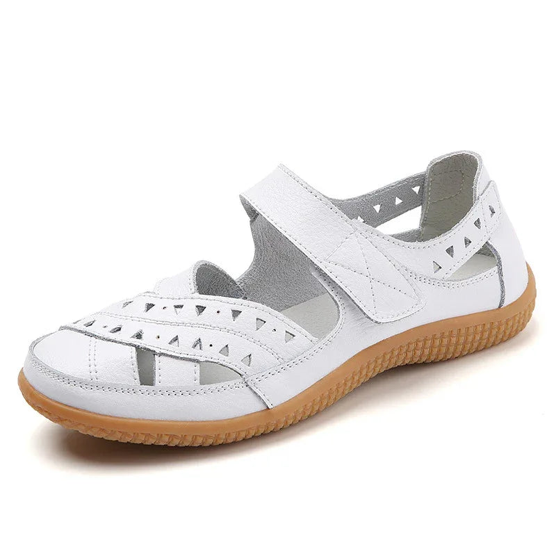Women's Hollow Hole Leather Casual Sandals - DanaFashionstore