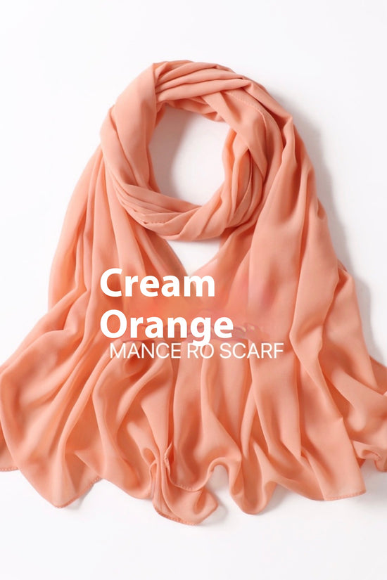 Pure Color Pearl Chiffon Scarf Headcloth Veil Chiffon Scarf