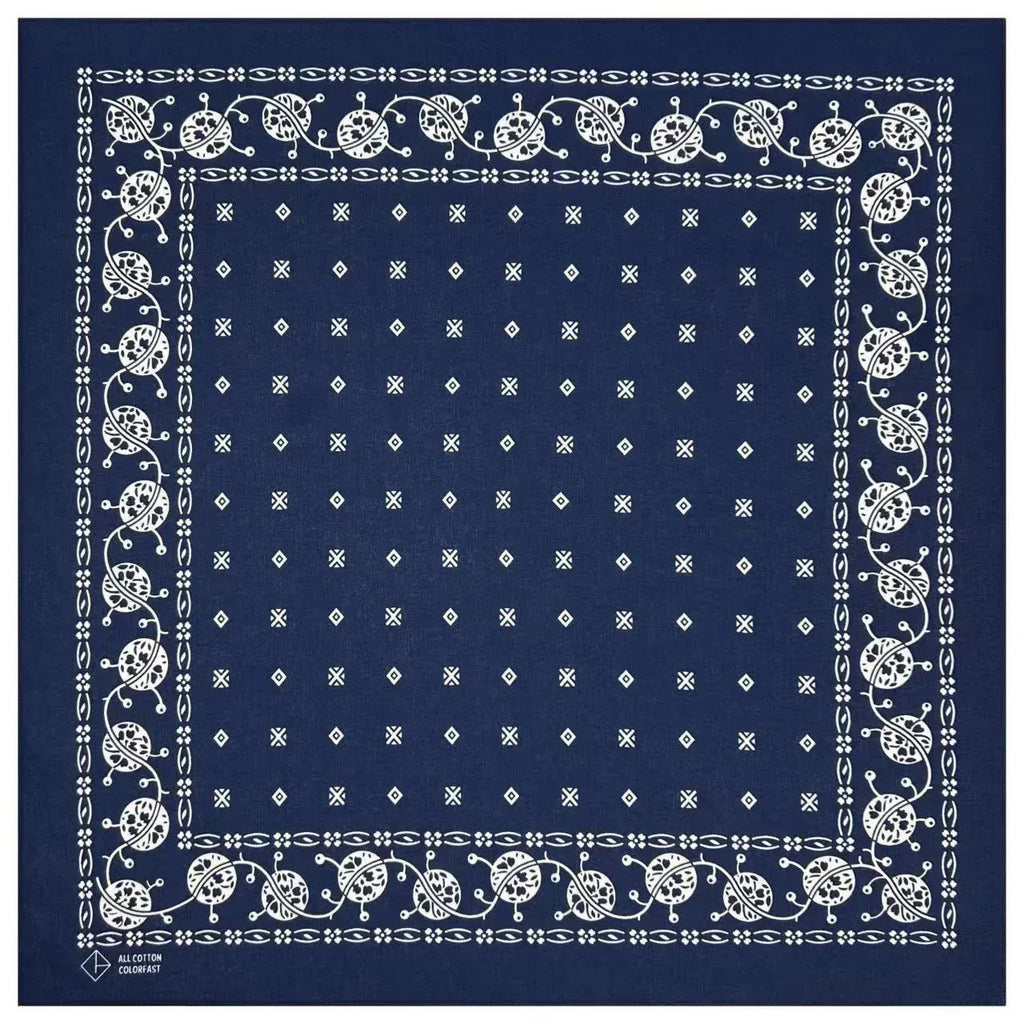 Cotton Vintage Printed Square Scarf Riding Pocket - DanaFashionstore
