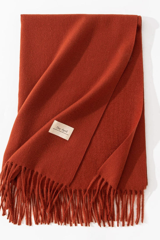 Pure Color Artificial Cashmere Scarf Women's Winter High-grade Shawl