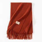 Pure Color Artificial Cashmere Scarf Women's Winter High-grade Shawl - DanaFashionstore