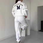 Womens 2 Piece Outfits Lounge Hoodless Pullover Sweatshirt Sweatsuit Sets Sweatshirt Baggy Fashion Sweatpants With Pockets - DanaFashionstore