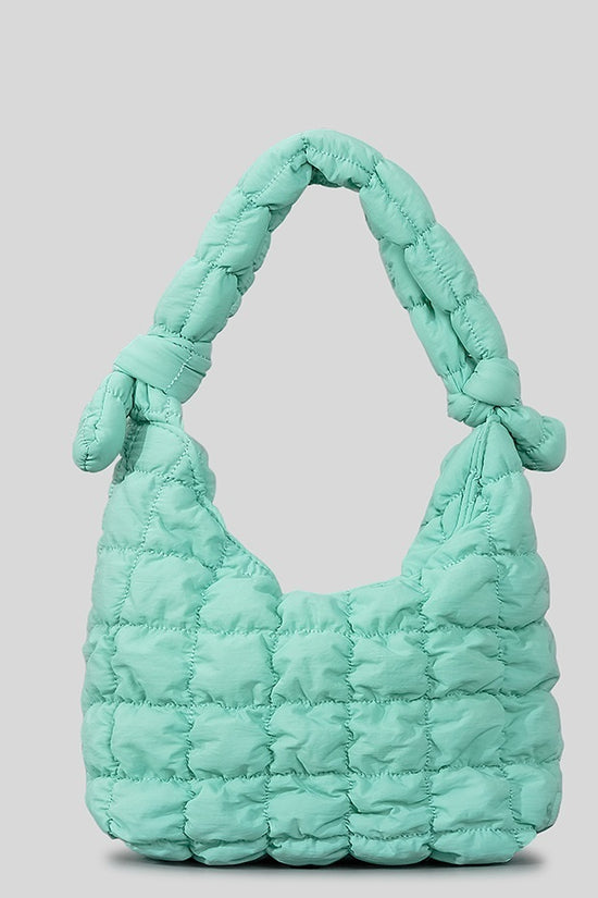 Simple Quilted Bubble Texture Cloud Pleated Handbag For Women - Dana Fashion