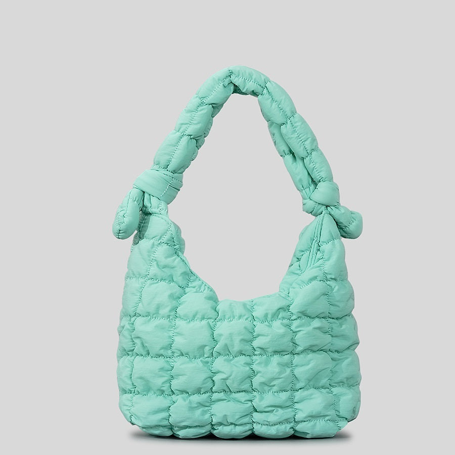 Simple Quilted Bubble Texture Cloud Pleated Handbag For Women - Dana Fashion