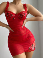 Mesh Embroidered Womens Lingerie Set For Seduction And Allure