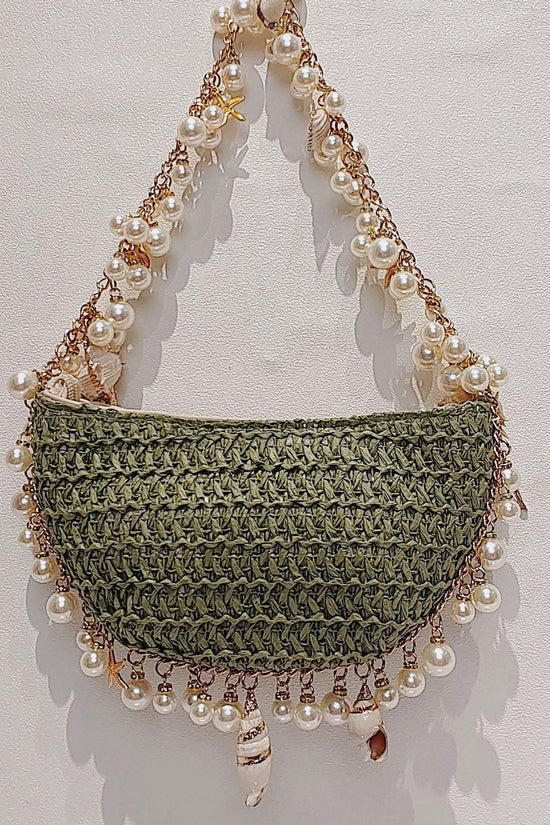 Summer Seaside Holiday Pearl Conch Straw Bag - DanaFashionstore
