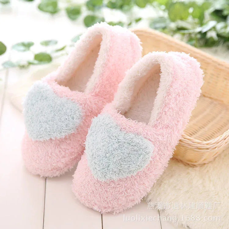 Autumn and winter warm indoor shoes loving lady bag with cotton slippers skid shoes thickened floor confinement girls - DanaFashionstore