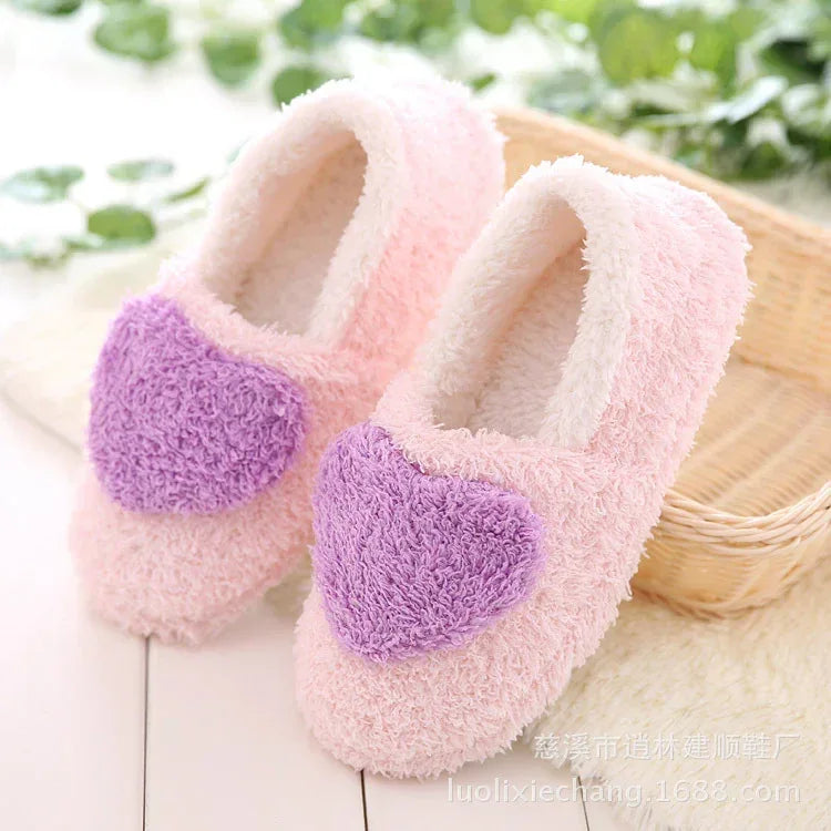 Autumn and winter warm indoor shoes loving lady bag with cotton slippers skid shoes thickened floor confinement girls - DanaFashionstore