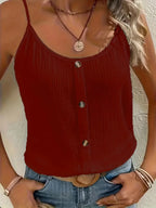 Vibrant Solid Color Cami Top - Sleek Sleeveless Design, Breathable Fabric, Perfect For Spring & Summer, Women's Casual Clothing, Ideal For Outdoor Activities, Daily Wear, And Vacation - DanaFashionstore