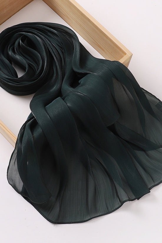 Breathable Cool Island Satin Smooth Silk Toe Scarf