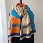 Korean Style Contrast Color Artificial Cashmere Scarf Women's New Winter - DanaFashionstore