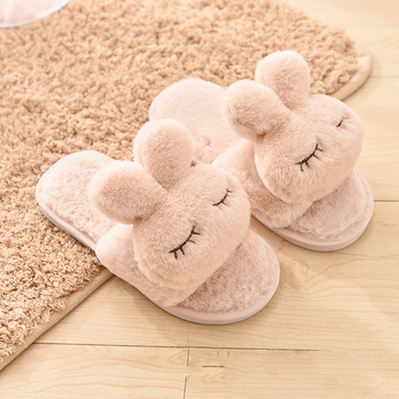 Plush Slippers Parent-child Cute Cartoon Rabbit