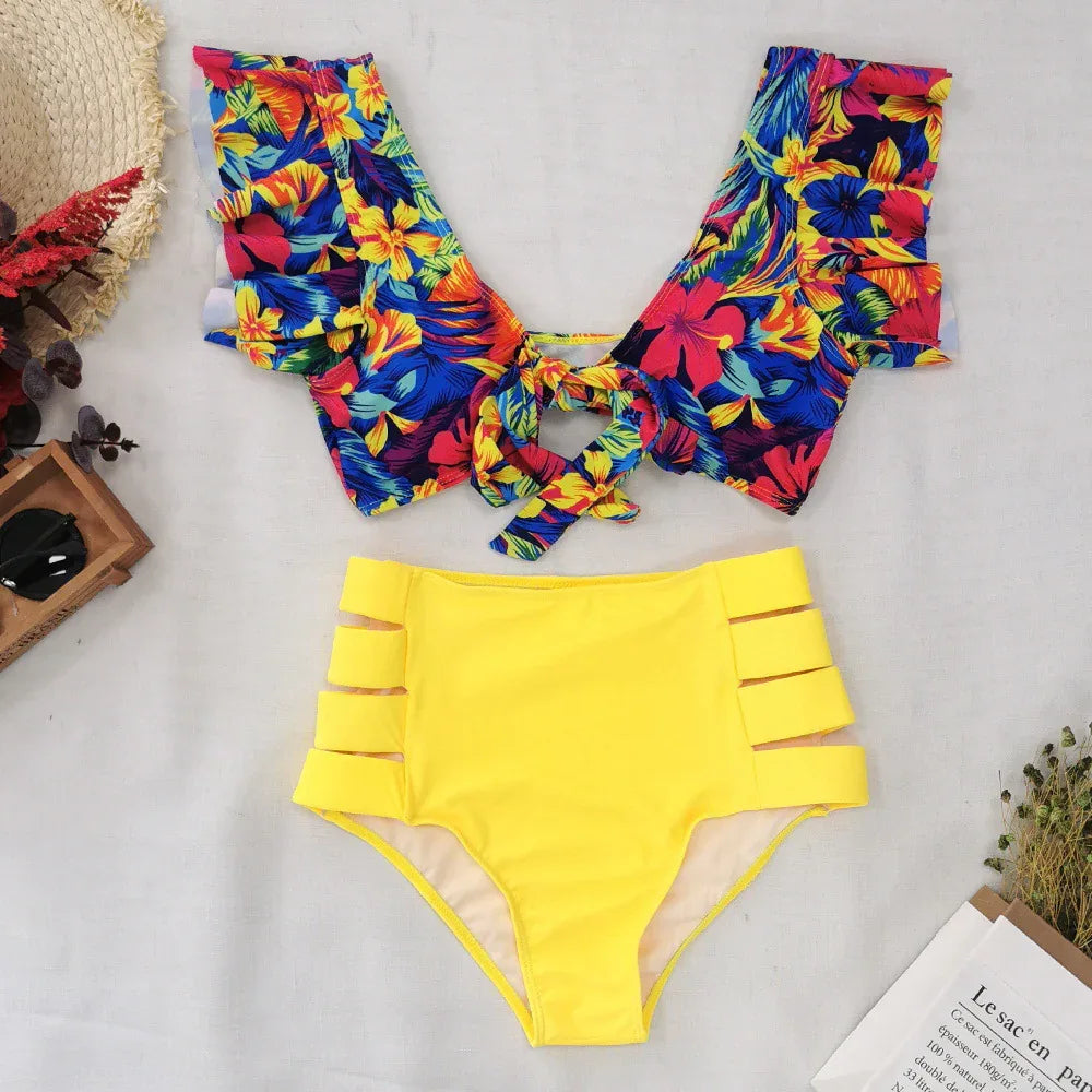 Women's Flounced Bikini Split Swimsuit - DanaFashionstore