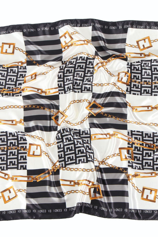 Chain Printed Scarf Women's Casual Scarf 90 90cm Satin Large Kerchief