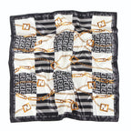 Chain Printed Scarf Women's Casual Scarf 90 90cm Satin Large Kerchief - DanaFashionstore