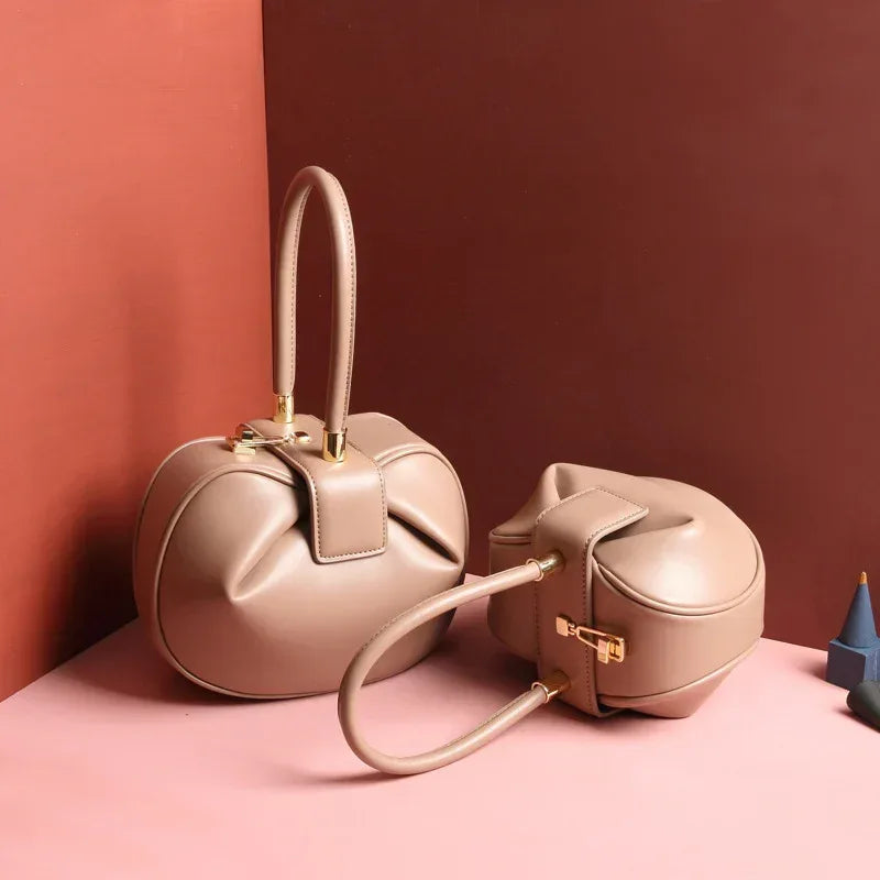Leather handbags fashion dumplings handbag - DanaFashionstore
