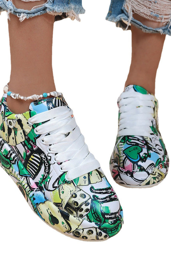 Hand-painted Shoes Women's Platform Casual Shoes Painted Sports