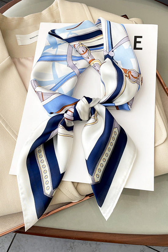 Artificial Silk Striped High-grade Korean Style Stylish Beach Arm Bag Silk Scarf